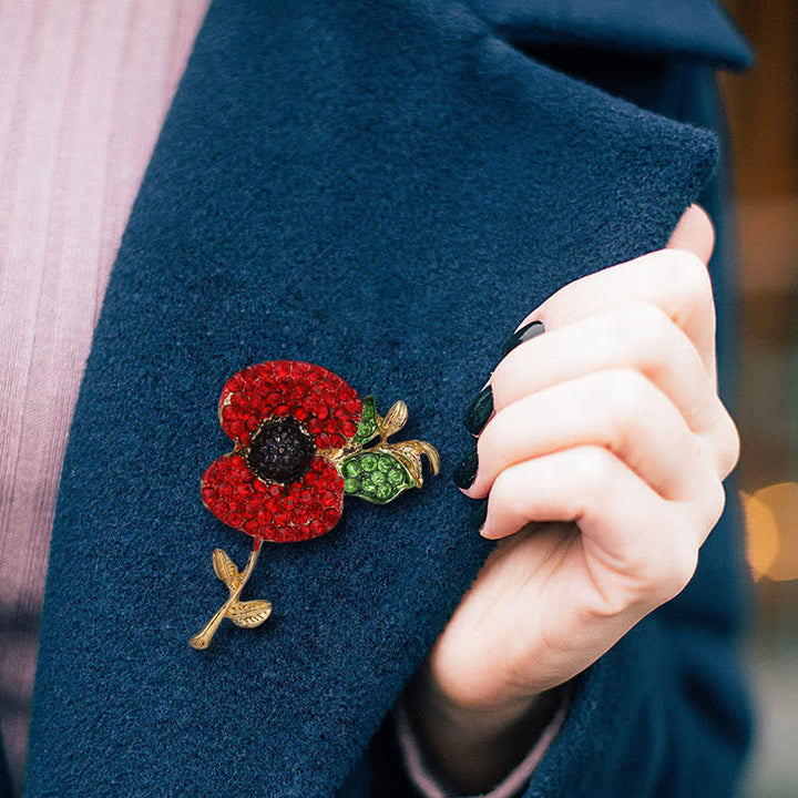 Women's Alive Poppy Safflower Brooch - image 3