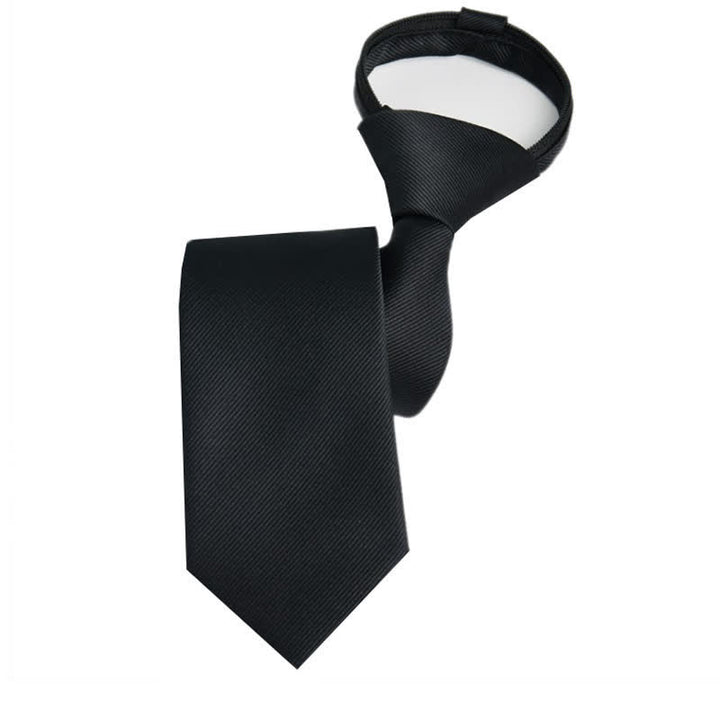 Men's Solid Color Zipper Tie Adjustable Necktie - image 5