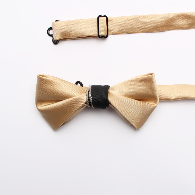 Men's Classic Glossy Solid Colored Bow Tie - image 13