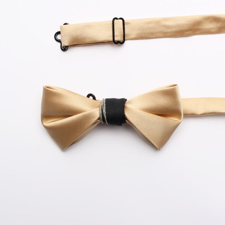 Men's Classic Glossy Solid Colored Bow Tie - image 13