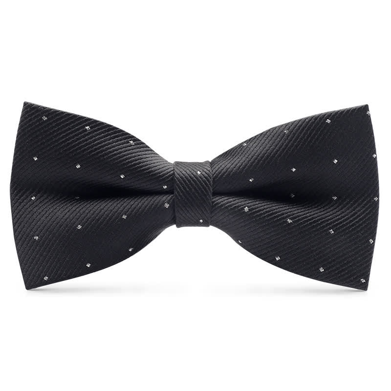 Men's Polka Dotted Formal Tuxedo Bow Tie - Black - image 7