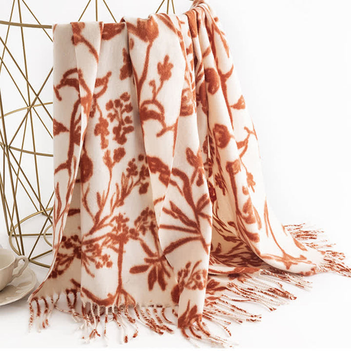 Women's Cream Sweet Flower Botanical Scarf - image 6