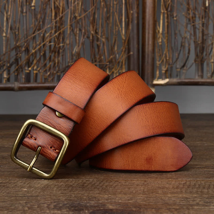Men's Casual Jacket Soft Cowskin Leather Belt - image 6