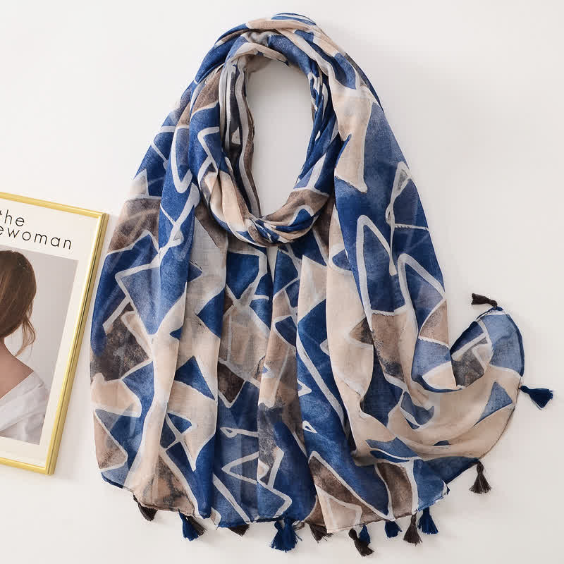 Women's Thin Lovely Butterfly Floral Tassel Scarf - Style #29 - image 34