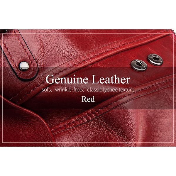Genuine Leather Anti-theft Retro Wallet With Chain