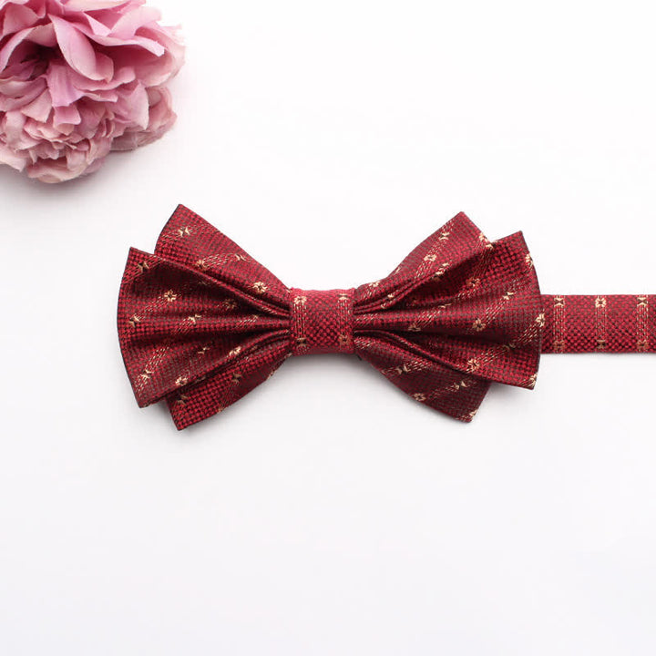Men's Fangled Jacquard Texture Suit Bow Tie - # 10 - image 12