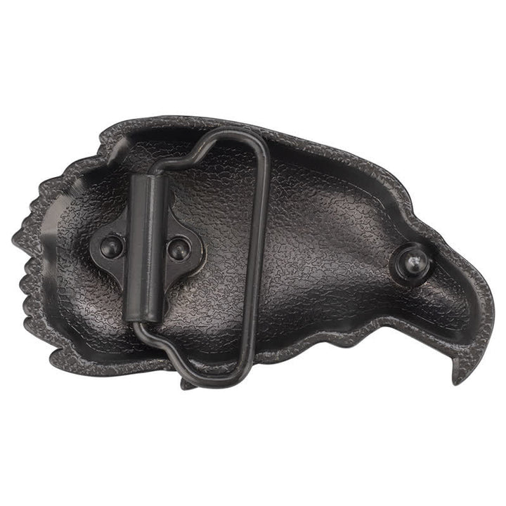 Men's DIY 3D Bald Eagle Head Buckle Leather Belt - image 1