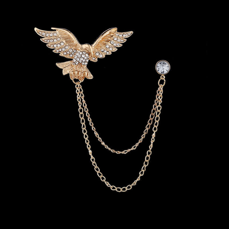 Men's Flying Eagle Chain Brooch - image 4