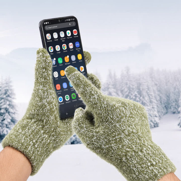 3Pcs Unisex Stylish Hat Long Scarf Touch Screen Gloves Set - image 7