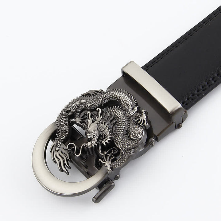 Men's Dragon Business Automatic Ratchet Leather Belt - image 4