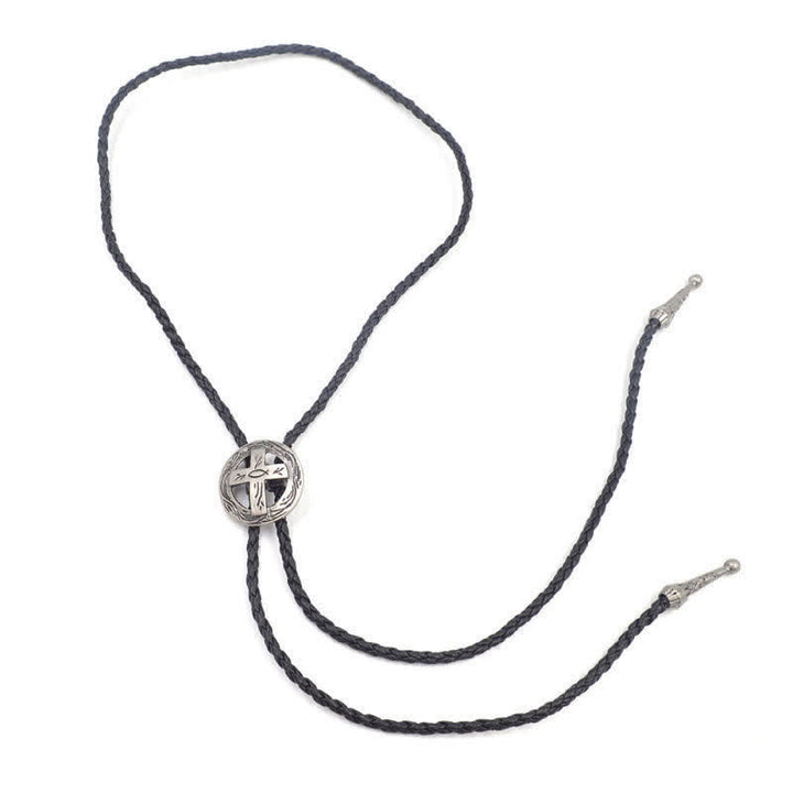 Retro Shirt Accessories Circle Cross Bolo Tie - image 7