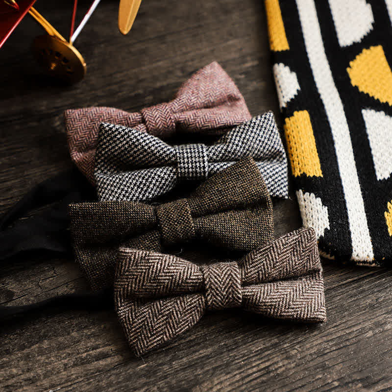 Men's Simple Tweed Wool Blend Bow Tie - image 0