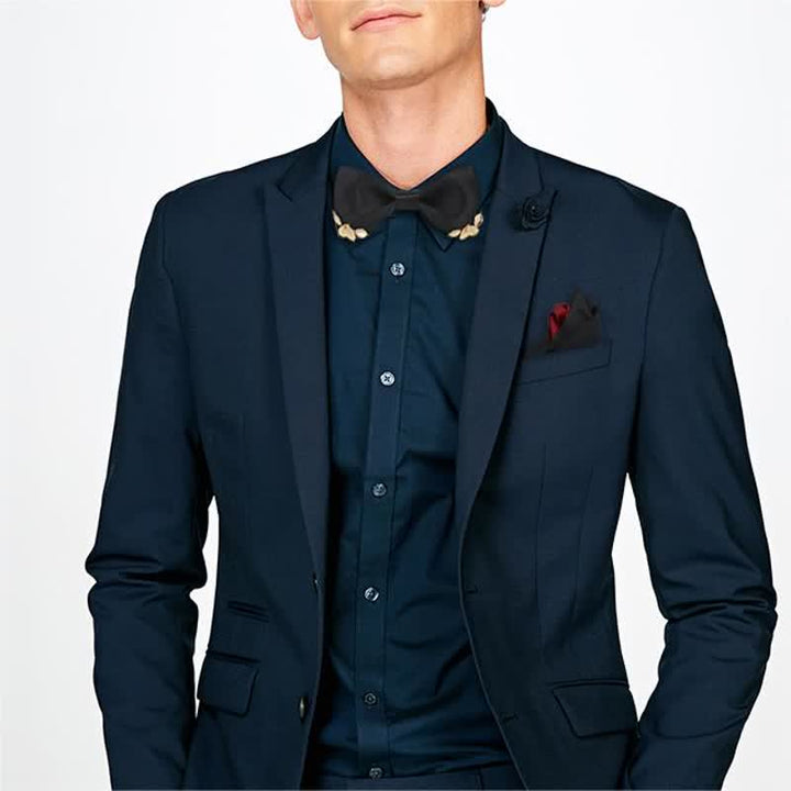 Men's Leaves Garden Wedding Bow Tie - image 2