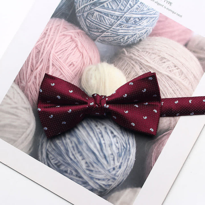 Men's Antique Yarn-dyed Jacquard Bow Tie - # 9 - image 12