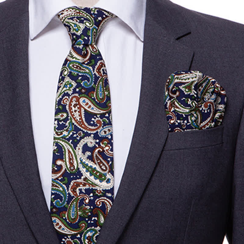 2Pcs Men's Exotic Paisley Necktie Set - image 11