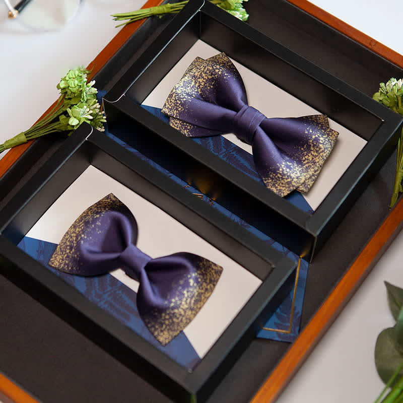 Men's Violet Resplendent Night Sky Bow Tie - image 2