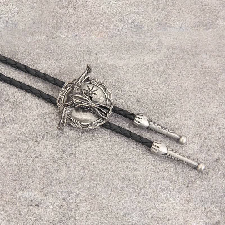 Wild Western Rodeo Bull Head Bolo Tie - image 6
