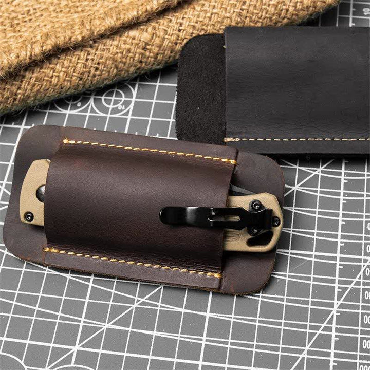Horizontal Carry Leather Sheath Open Bottom Belt Bag - image 4