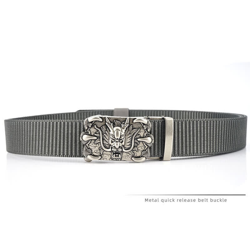 Men's Casual Dragon Decor Nylon Belt - image 7