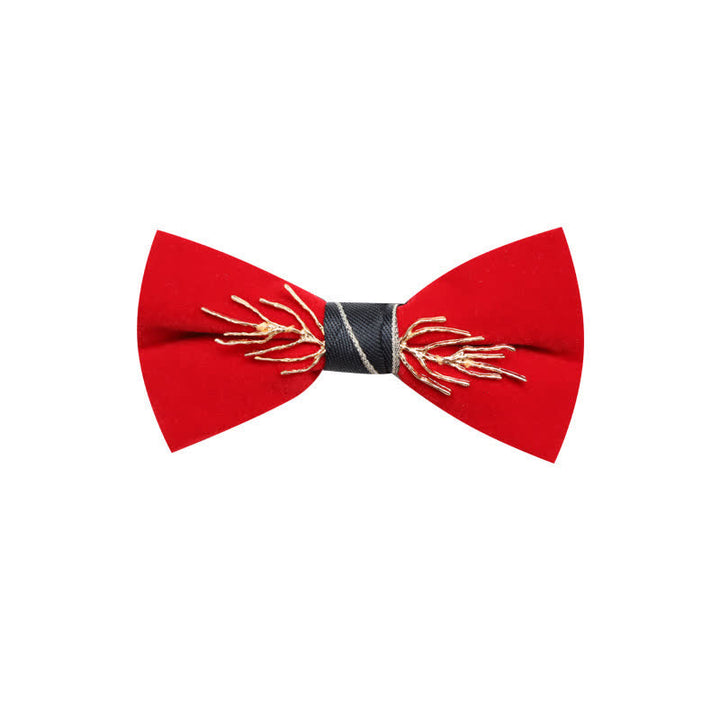 Men's Aristocratic Gold Branch Velvet Bow Tie - image 2