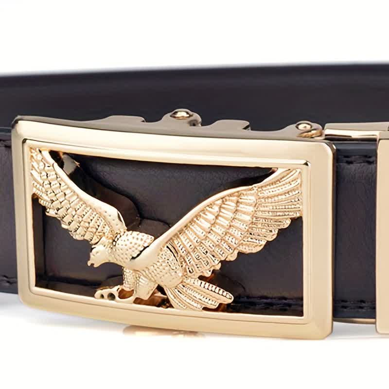 Men's Hollow Flying Hawk Eagle Decor Leather Belt - image 4