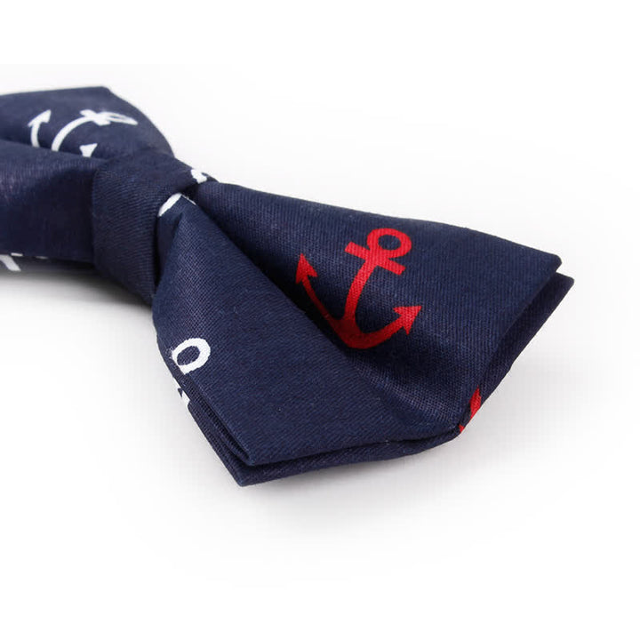Men's Repeating Ship Anchor Motifs Bow Tie - image 4