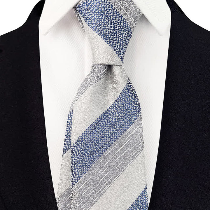 Men's Wide Block Multi Striped Necktie - image 11