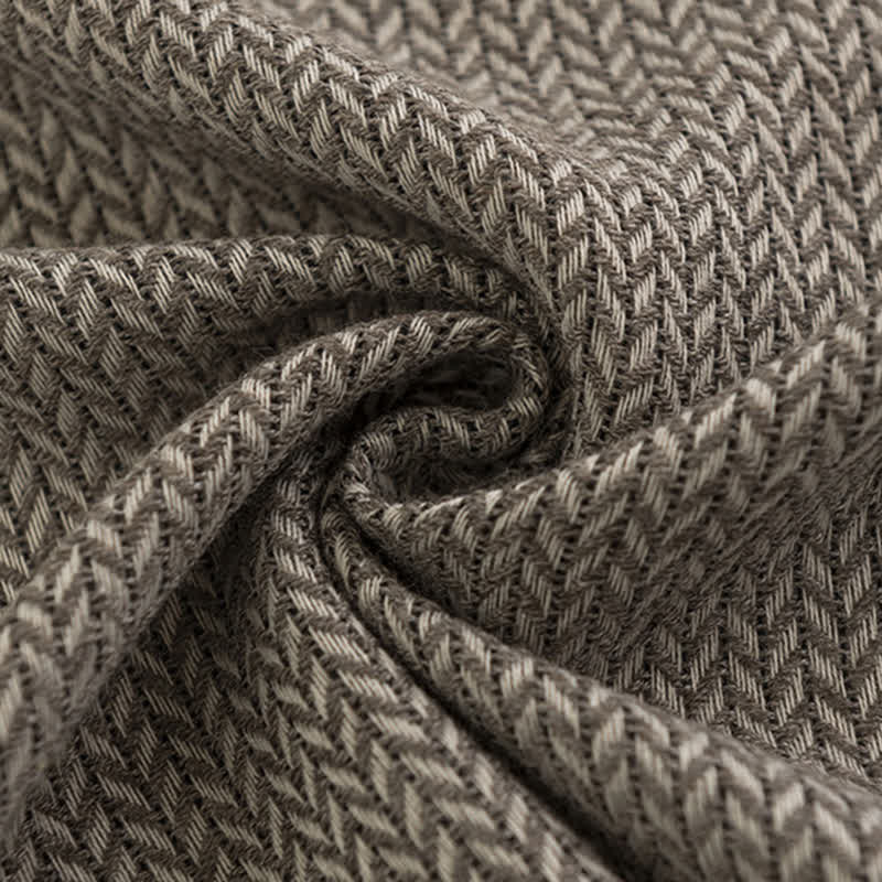 Women's Chunky Simple Herringbone Tassel Scarf - image 9