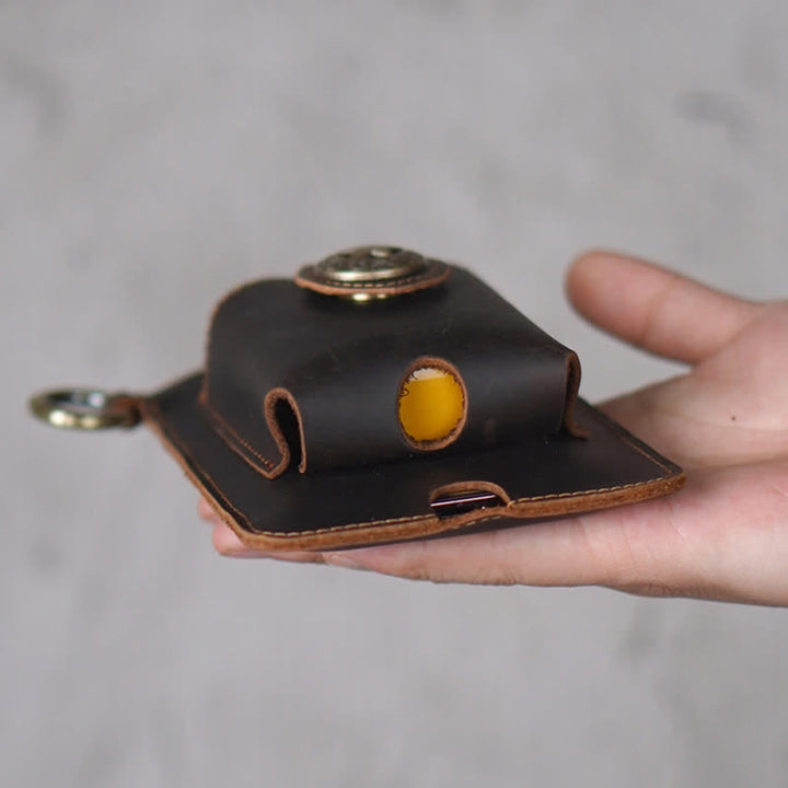 Star Magnetic Suction Leather Phone Belt Bag - image 11