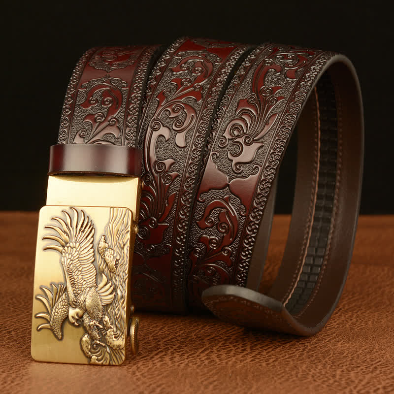 Men's Eagle Expanded Its Wings Leather Belt - image 1