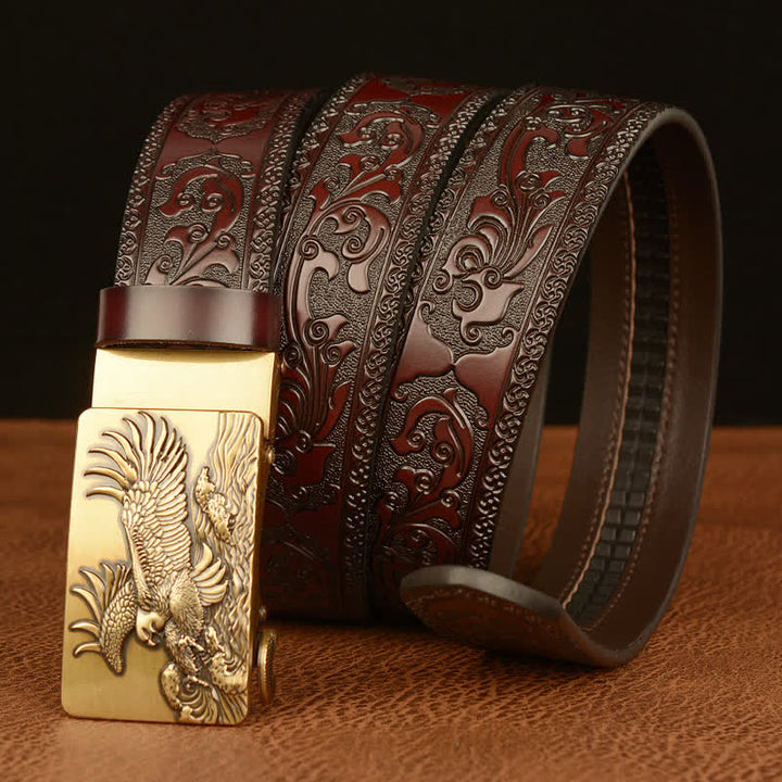 Men's Eagle Expanded Its Wings Leather Belt - image 1