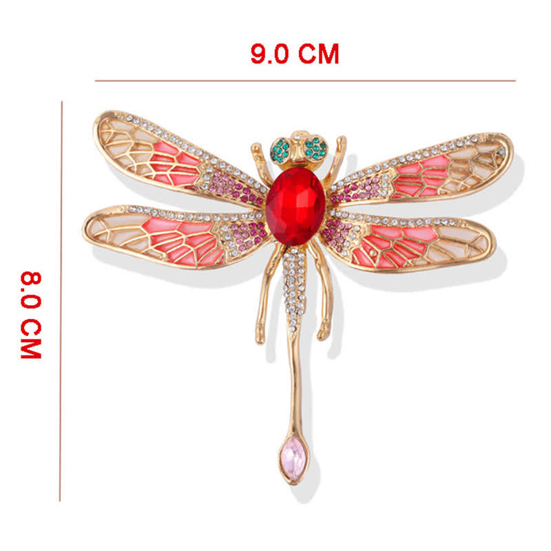 Women's Luxurious Palace Dragonfly Rhinestone Brooch - image 7