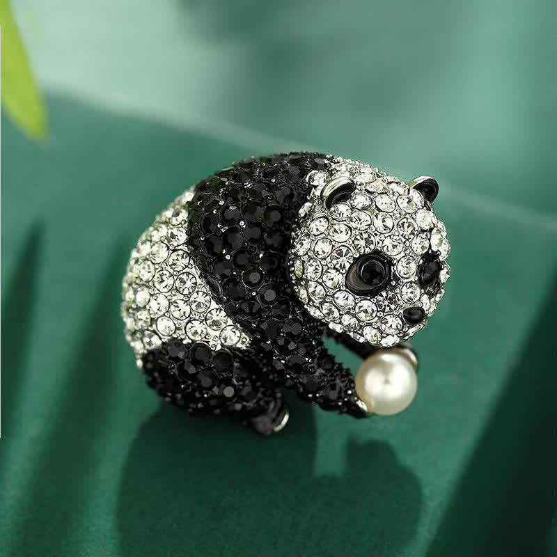 Women's Panda Sparkling Body Brooch - image 1