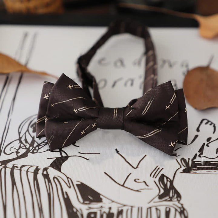 Men's Stylish Striped Dots Bow Tie - Style #1 - image 2