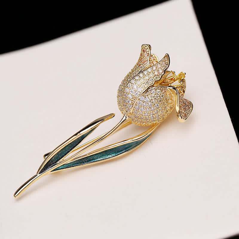 Women's Deep Love Tulip Brooch - image 8