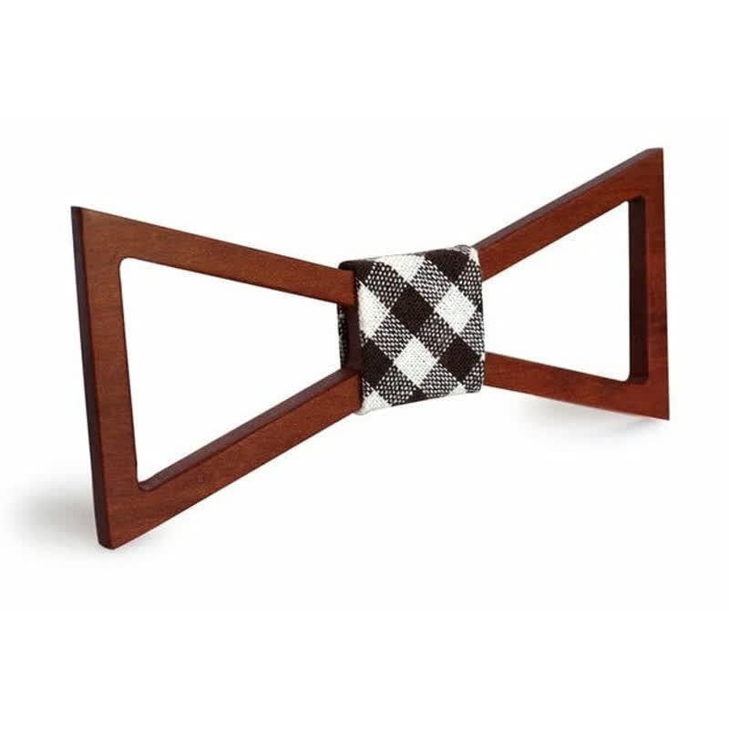 Men's Classic Framed Wooden Bow Tie - Black & White - image 7