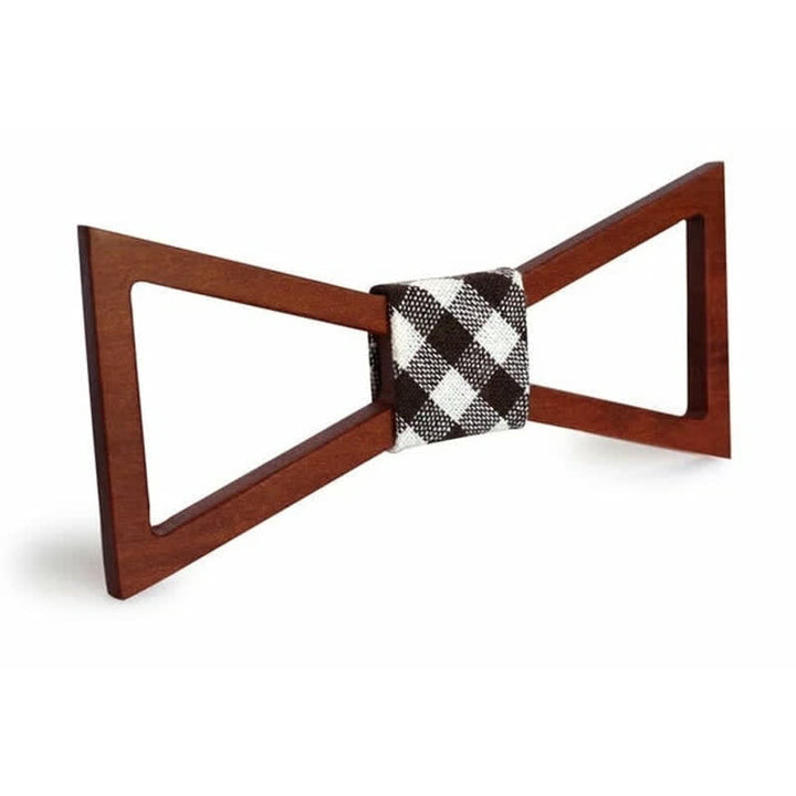 Men's Classic Framed Wooden Bow Tie - Black & White - image 7