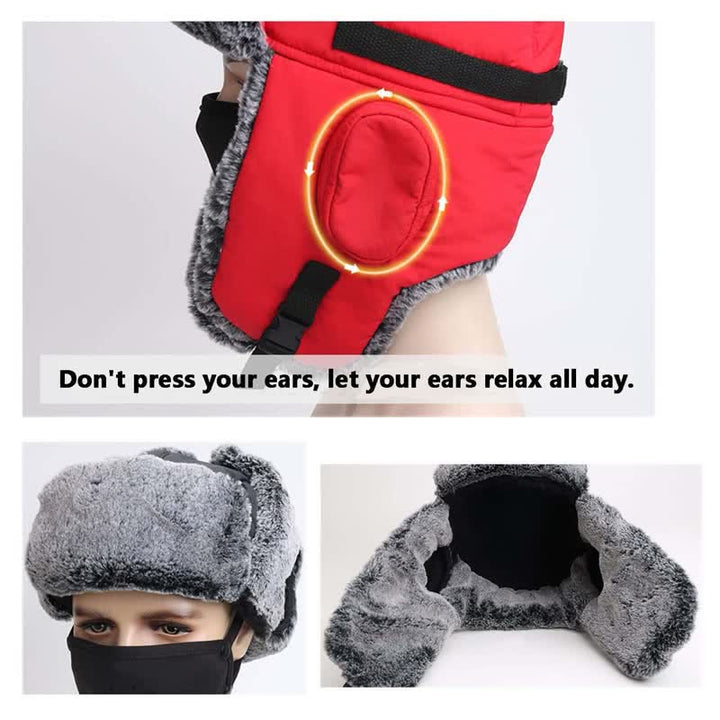 Unisex Outdooor Aviator Cap Faux Fur Trapper Hat Set - image 9