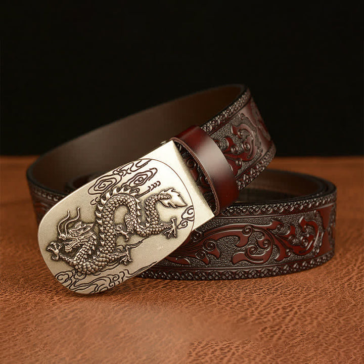Men's Dragon Soaring In The Sky Leather Belt - image 15