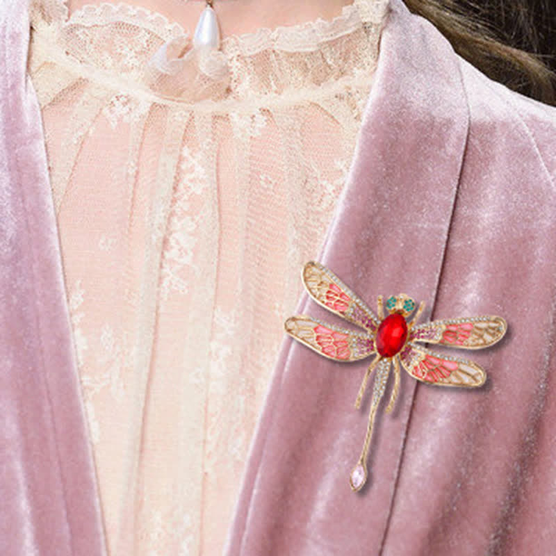 Women's Luxurious Palace Dragonfly Rhinestone Brooch - image 6