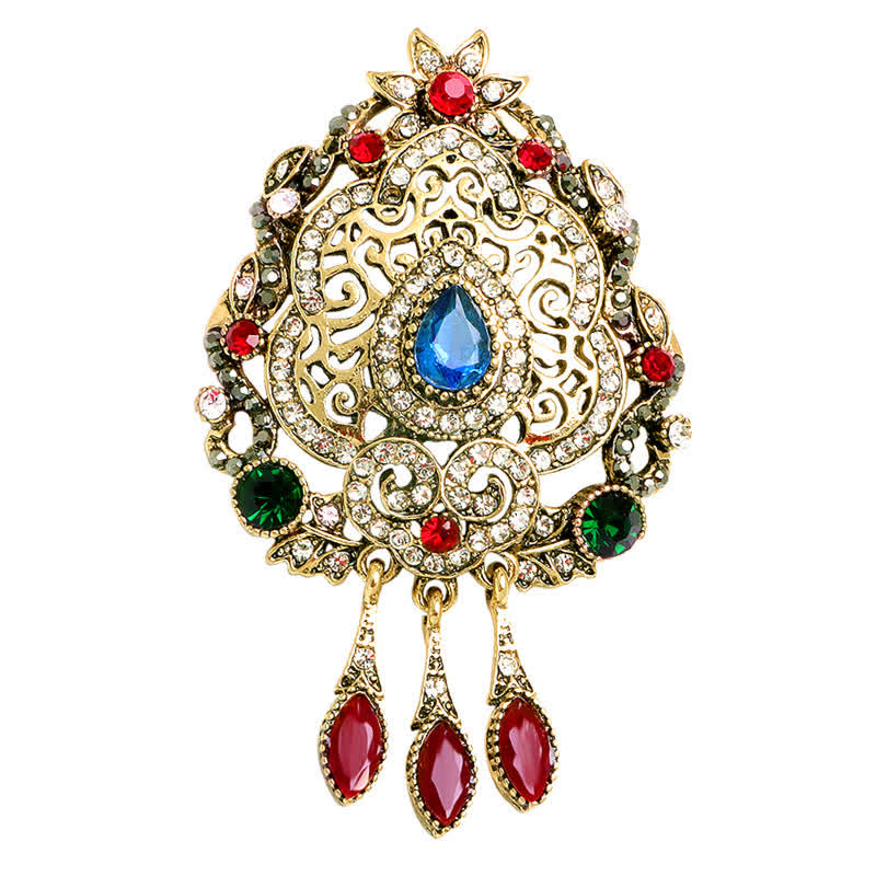 Women's Exotic Bohemian Waterdrop Brooch - image 3