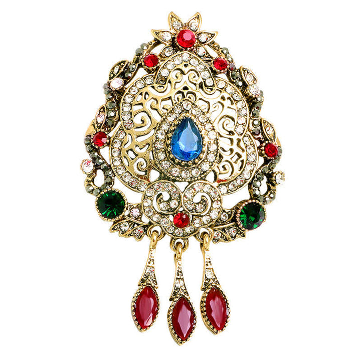 Women's Exotic Bohemian Waterdrop Brooch - image 3