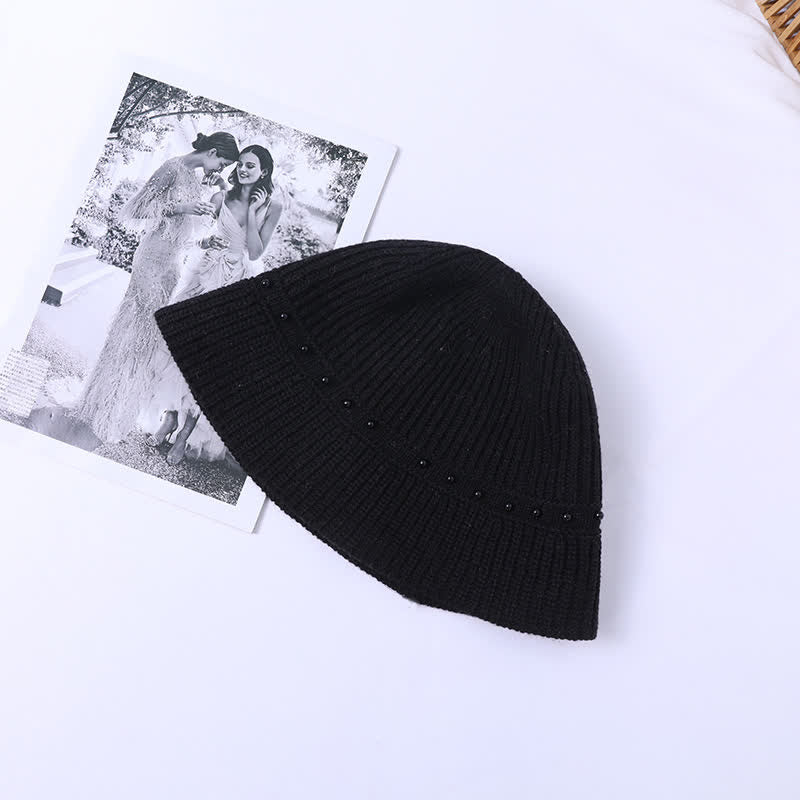 Women's Holiday Vacation Pearl Bucket Hat - Black - M (22 1/2"-22 7/8") - image 10