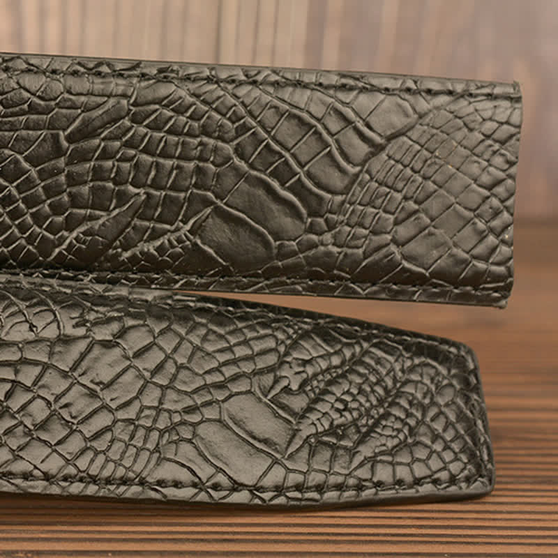 Men's Punk Elephant Alligator Pattern Leather Belt - image 10