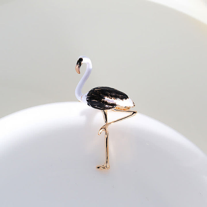 Women's Exotic Enamel Flamingo Brooch - image 17