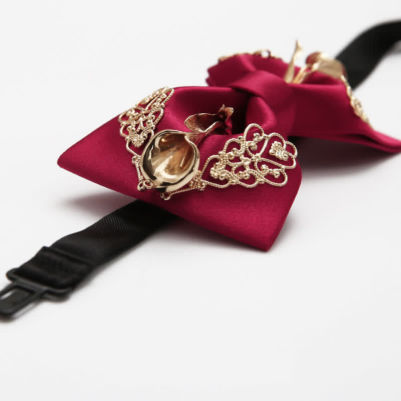 Men's Golden Floral Calla Lily Bow Tie - image 3