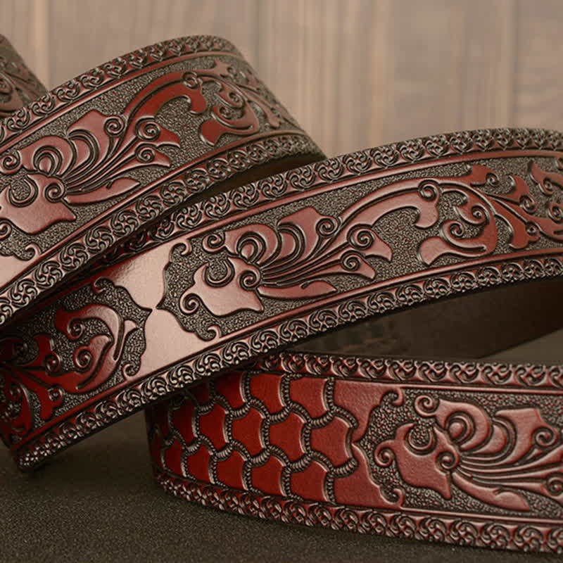 Men's Honor Male Lion Head Leather Belt - image 8