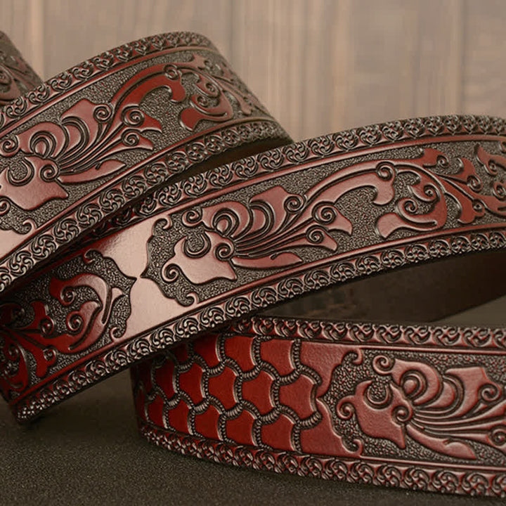 Men's Honor Male Lion Head Leather Belt - image 8