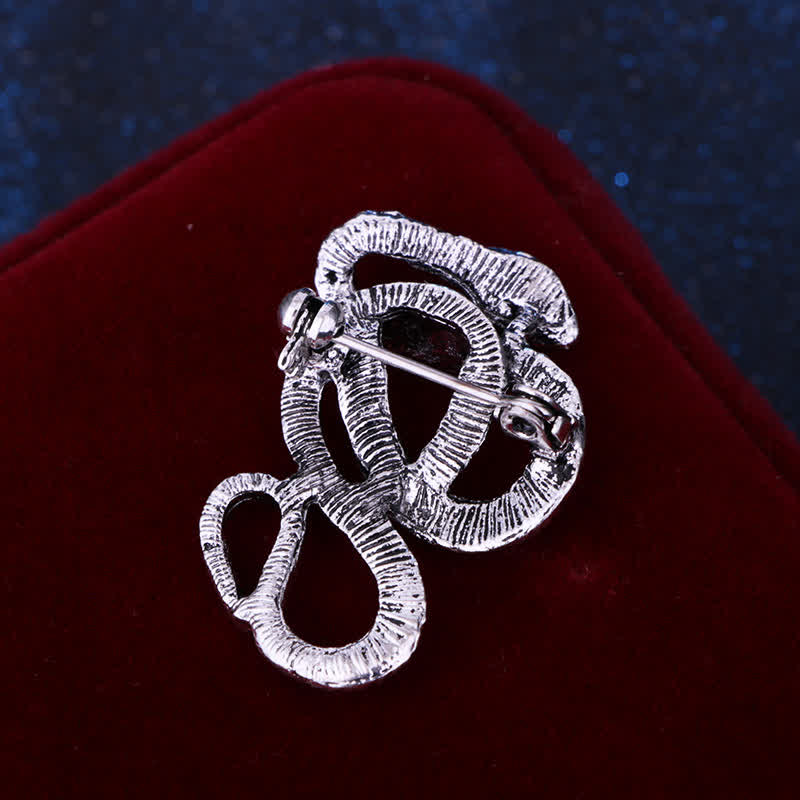 Men's Bending Creep Cobra Snake Brooch - image 12