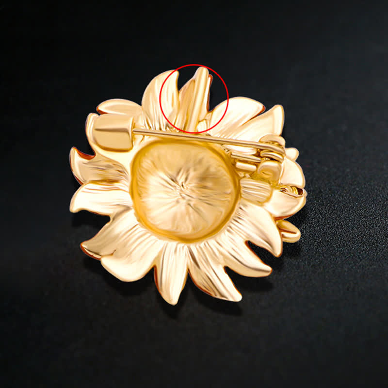 Women's Vivid Sunflower Lovely Bee Brooch - image 4